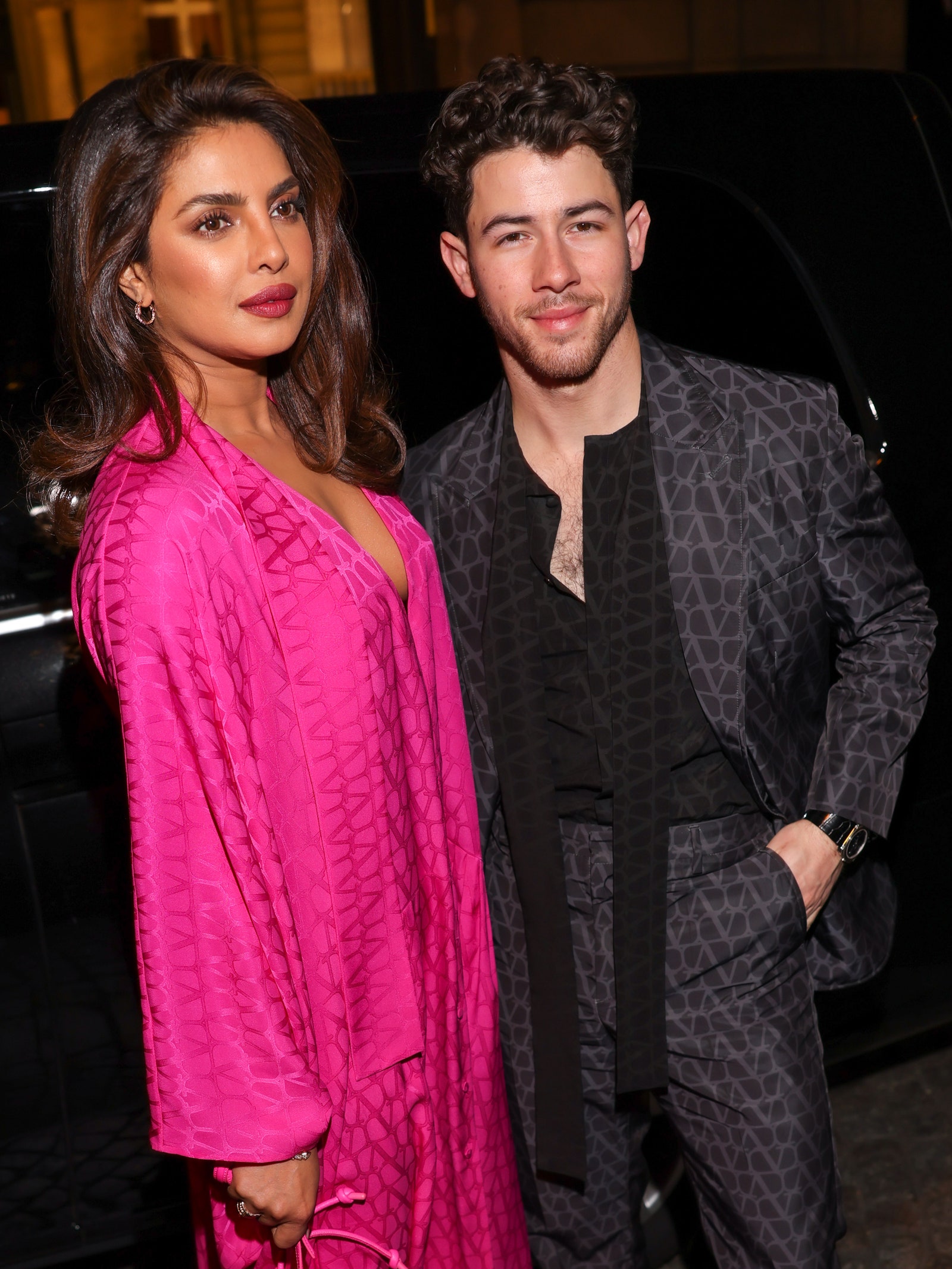 Priyanka Chopra and Nick Jonas at Paris Fashion Week