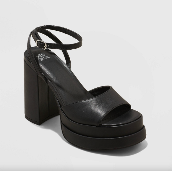 alessia platform heels black