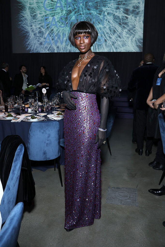 Jodie Turner-Smith attends the Green Carpet Fashion Awards 2023