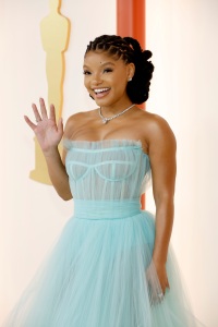 HOLLYWOOD, CALIFORNIA - MARCH 12: Halle Bailey attends the 95th Annual Academy Awards on March 12, 2023 in Hollywood, California. (Photo by Mike Coppola/Getty Images)