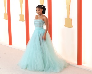 HOLLYWOOD, CALIFORNIA - MARCH 12: Halle Bailey attends the 95th Annual Academy Awards on March 12, 2023 in Hollywood, California. (Photo by Kayla Oaddams/WireImage )