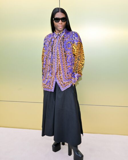 Law Roach at the Versace Fall-Winter 2023 Fashion Show held at Pacific Design Center on March 9, 2023 in West Hollywood, California.
