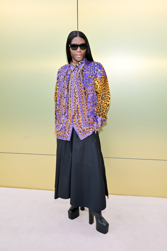 Law Roach at the Versace Fall-Winter 2023 Fashion Show held at Pacific Design Center on March 9, 2023 in West Hollywood, California.