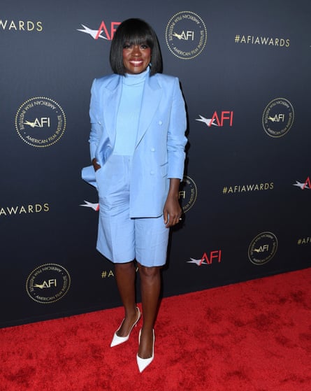 Viola Davis arriving at the AFI Awards Luncheon at Four Seasons Hotel Los Angeles at Beverly Hills on 13 January.