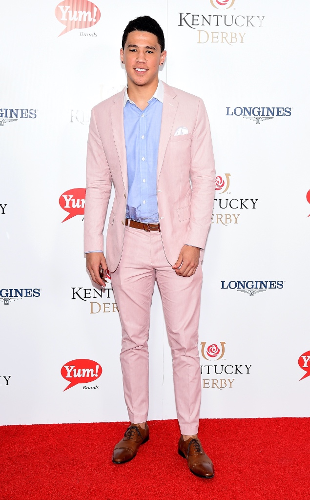 devin booker, kentucky derby, 2015, pink suit