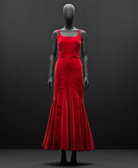 A cotton velvet dress by Chanel from 1932.