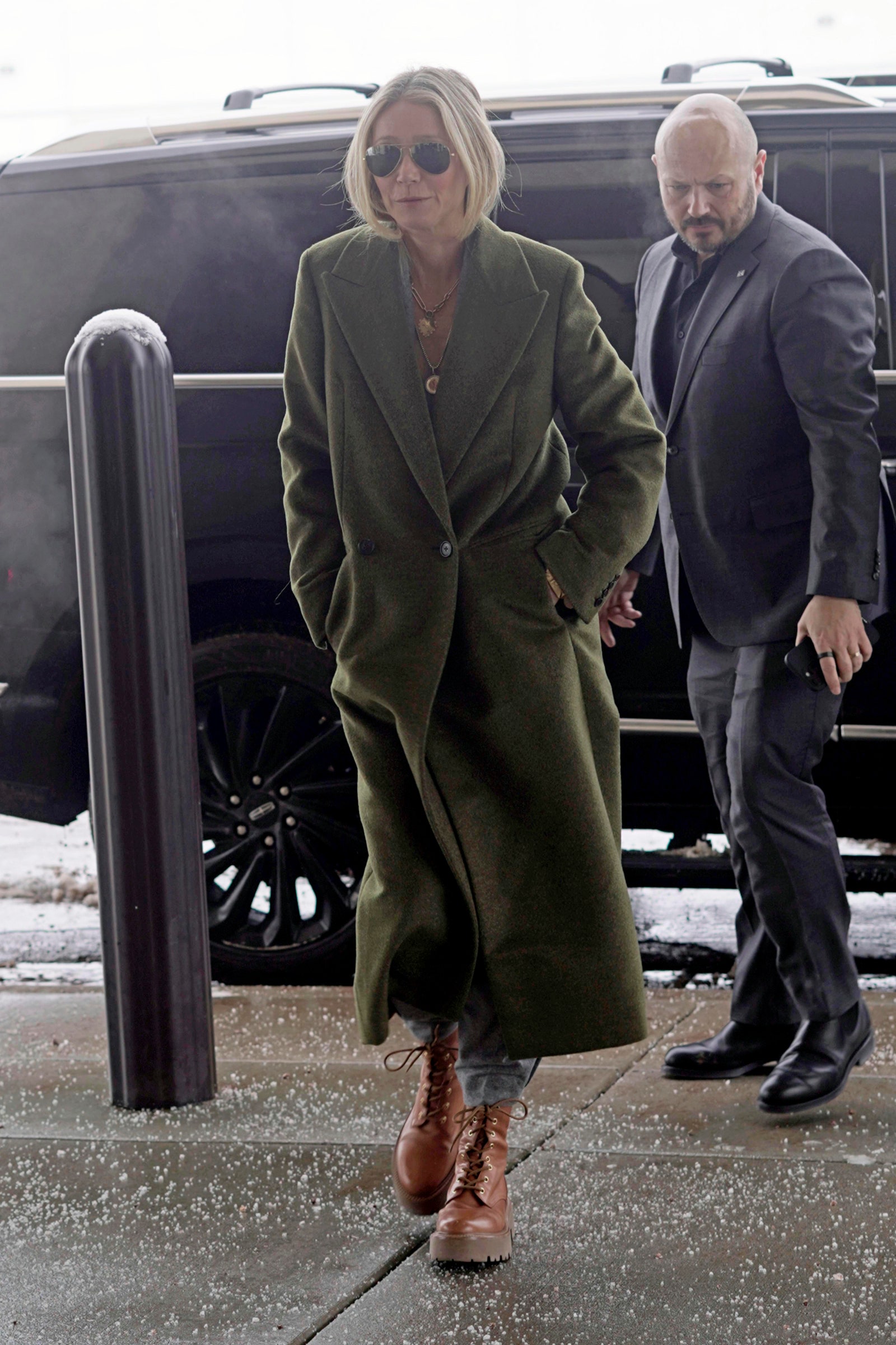 PARK CITY UTAH  MARCH 23 Gwyneth Paltrow is seen arriving at court on March 23 2023 in Park City Utah.