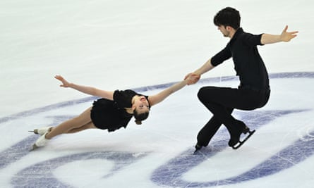 Pictured: Australian pair skaters Anastasia Golubeva and Hektor Giotopoulos Moore compete in Junior Pairs Short Program of the ISU Grand Prix of Figure Skating Final 2022 on December 08, 2022 in Turin, Italy.