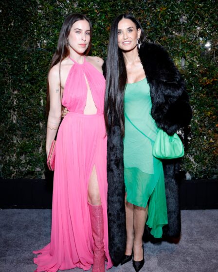 LOS ANGELES CALIFORNIA  MARCH 21 Scout LaRue Willis and Demi Moore attend the Fashion Trust U.S. Awards 2023 at Goya...