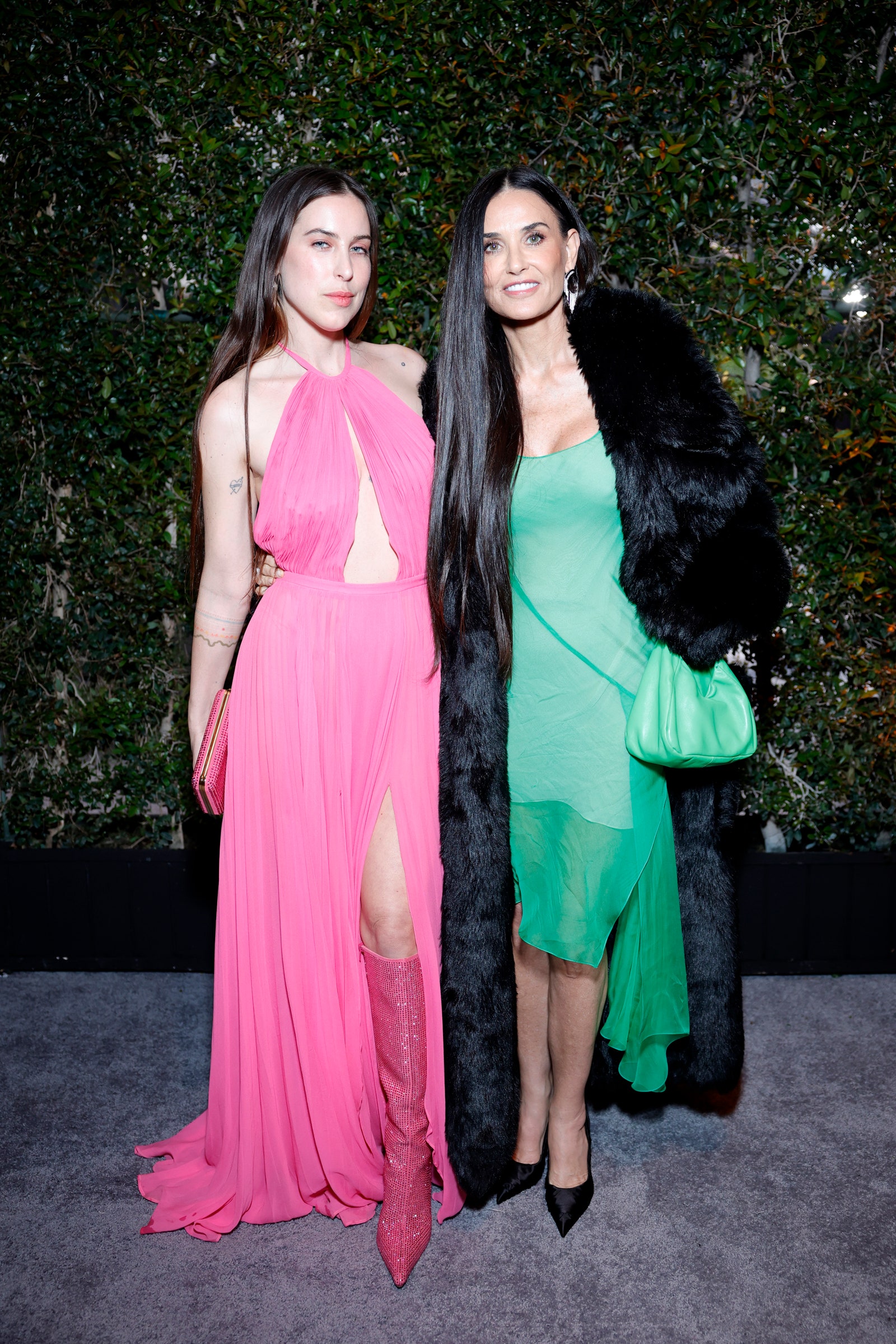 LOS ANGELES CALIFORNIA  MARCH 21 Scout LaRue Willis and Demi Moore attend the Fashion Trust U.S. Awards 2023 at Goya...