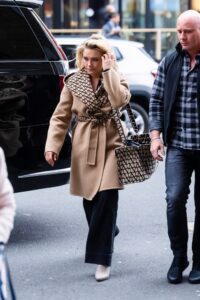 Florence Pugh is seen in Tribeca on March 17, 2023 in New York.