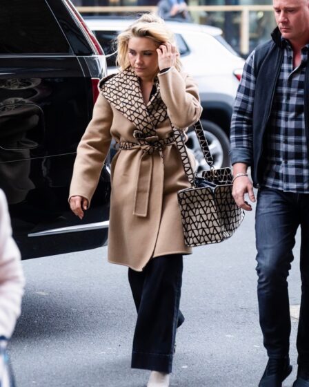 Florence Pugh is seen in Tribeca on March 17, 2023 in New York.