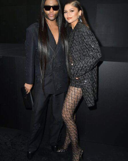 Law Roach and Zendaya at Valentino show