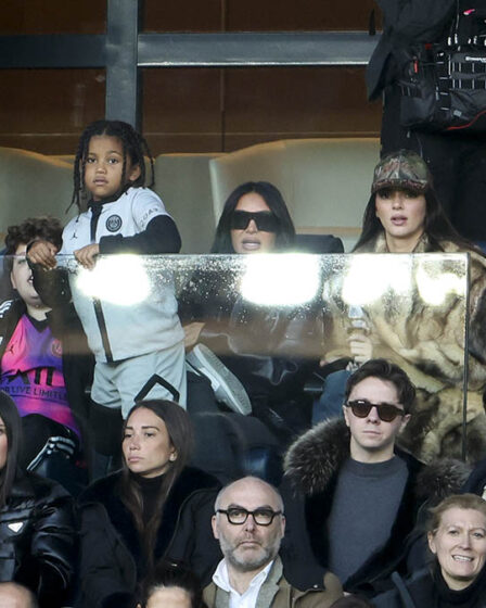 Kim Kardashian, Kendall Jenner, Saint West, French Ligue 1 Match