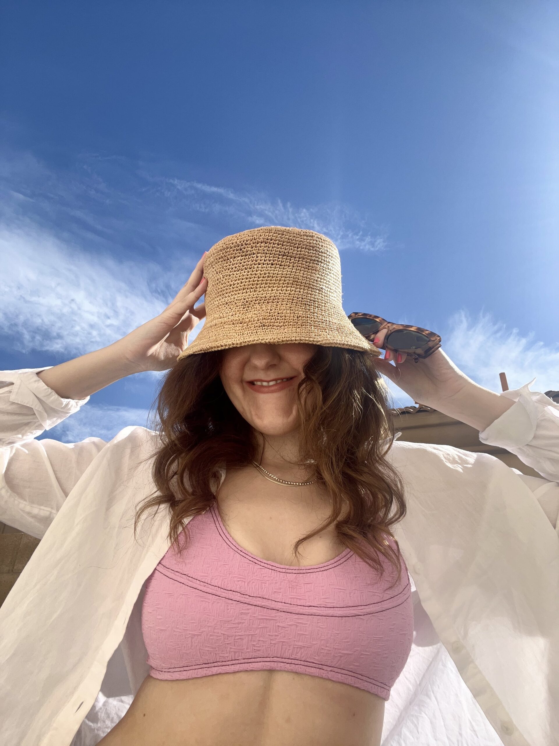 woman wearing Lack of Color Inca Bucket Hat