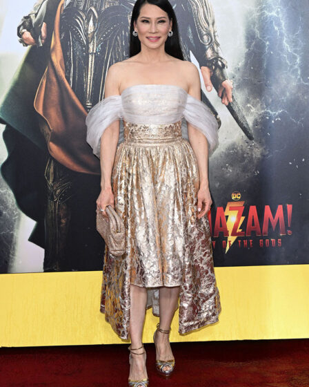 Lucy Liu Wore Andrew Kwon To The 'Shazam! Fury Of The Gods' LA Premiere