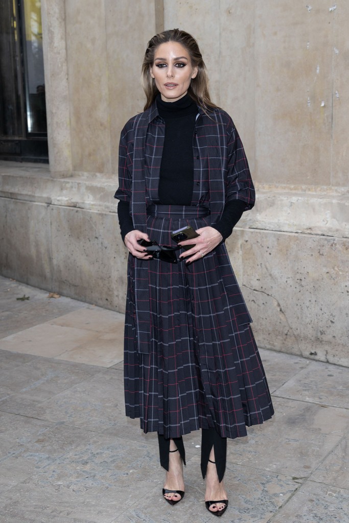 Olivia Palermo attends the Elie Saab fall show on March 04, 2023 in Paris.