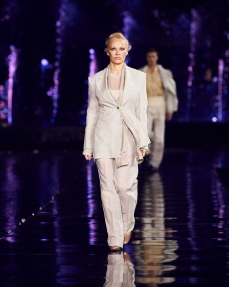 Pamela Anderson walked Boss' spring 2023 show on March 14, 2023 in Miami.