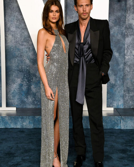 Kaia Gerber and Austin Butler attend the 2023 Vanity Fair Oscar Party