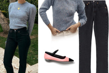 Sofia Richie: Grey Sweater, Black Jeans