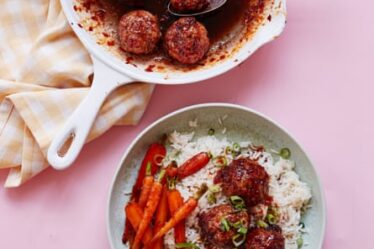 Becky Excell’s thrifty honey and garlic meatballs.