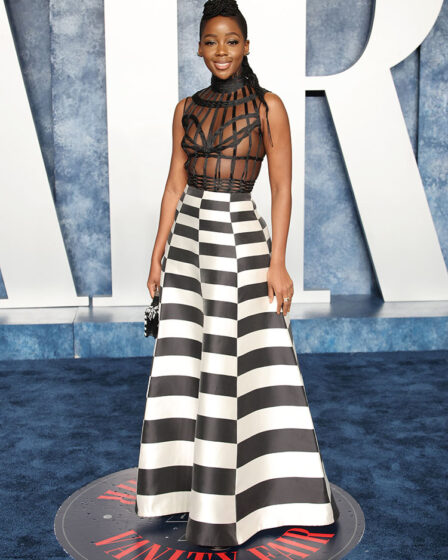 Thuso Mbedu Wore Dior Haute Couture To The 2023 Vanity Fair Oscar Party
