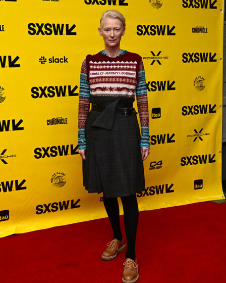 Tilda Swinton Wore Two Charles Jeffrey Loverboy During The 2023 SXSW Conference and Festivals

Problemista 

Charles Jeffrey Loverboy Fall 2023
