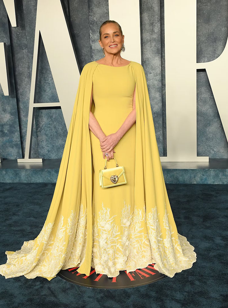 Sharon Stone 
Tony Ward Couture 
2023 Vanity Fair Oscar Party