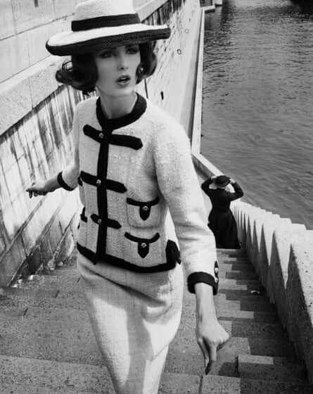 The Chanel tweed suit as featured in Vogue in 1960.