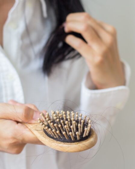 female hair loss hairbrush