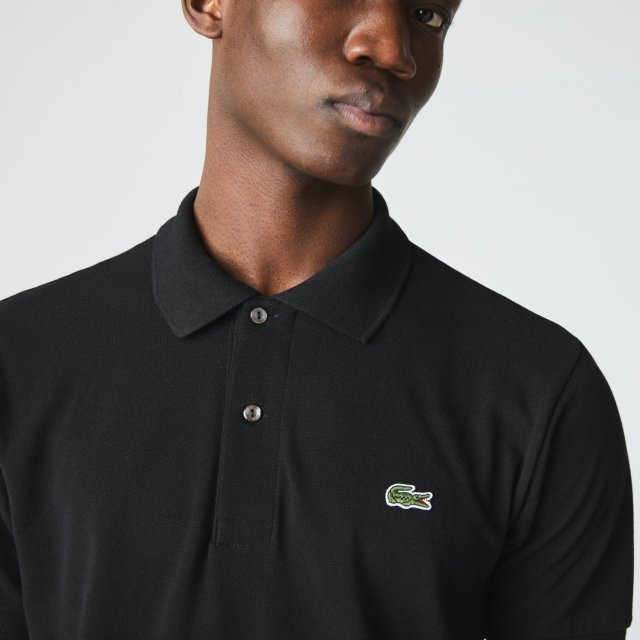 black lacoste polo shirt