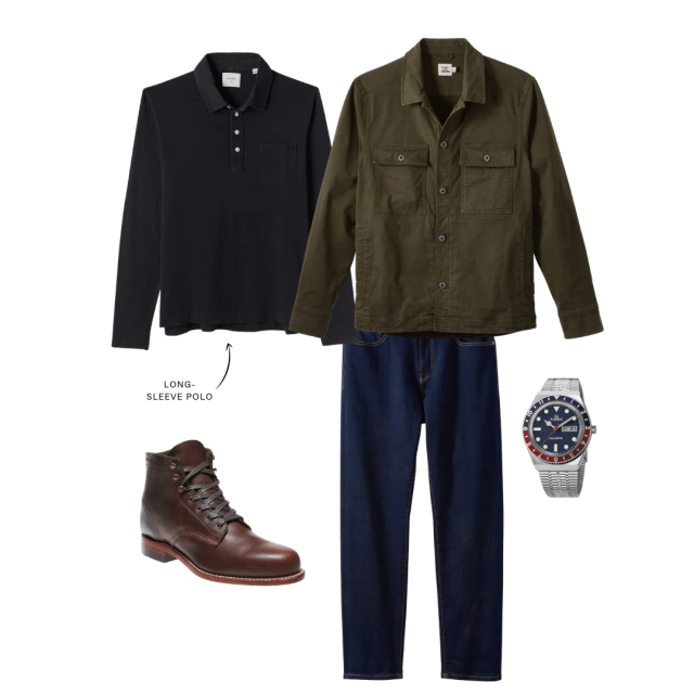 men's elevated casual outfit with boots