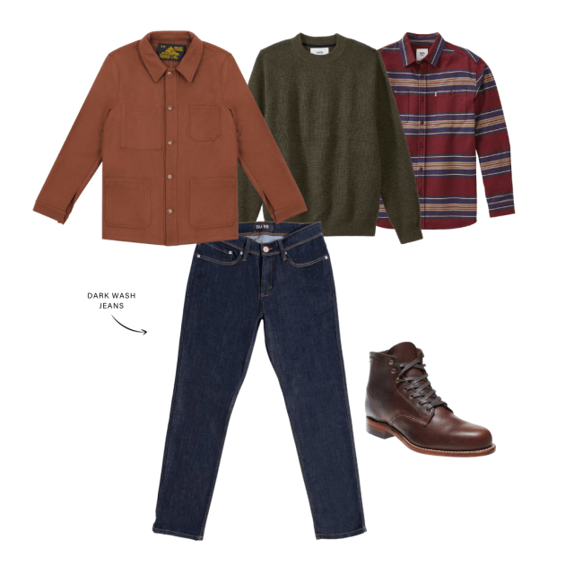 men's outfit with layers