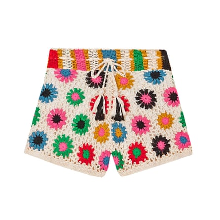multicoloured flowered short shorts