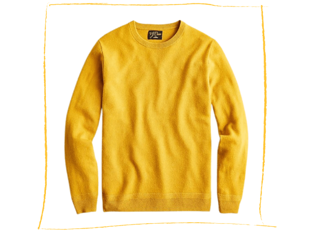 yellow j.crew sweater