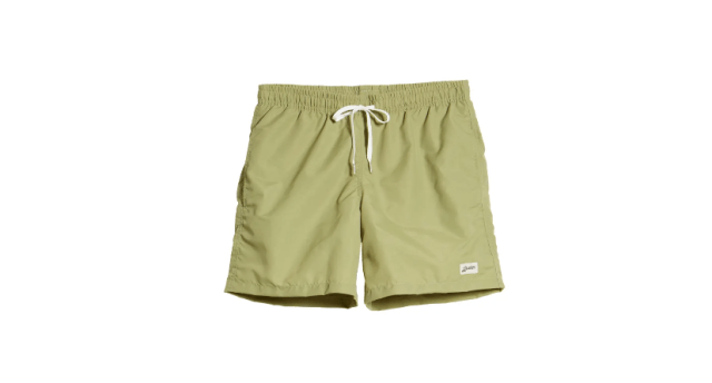 Bather green solid colored swim trunks