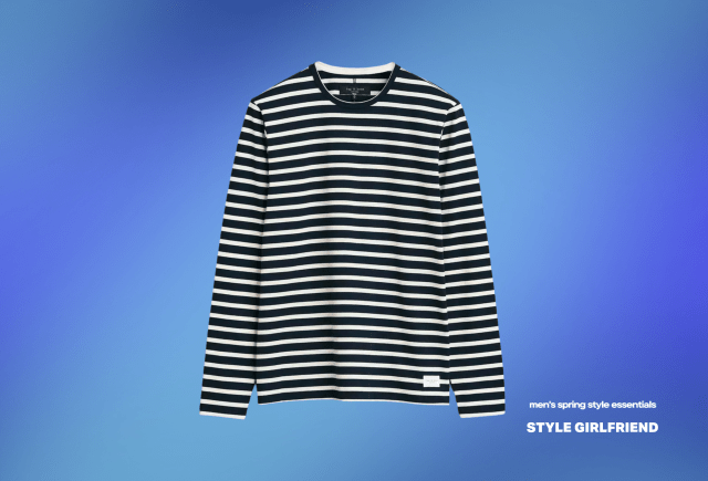 men's striped long sleeve shirt