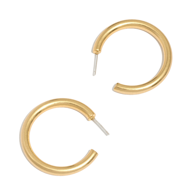 madewell chunky medium hoop earrings