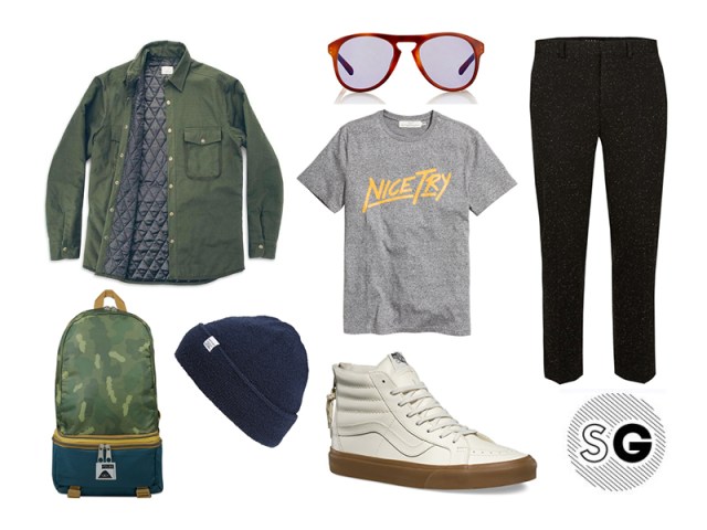 shacket, military trend, graphic tee, vans, poler, norse projects, beanie season