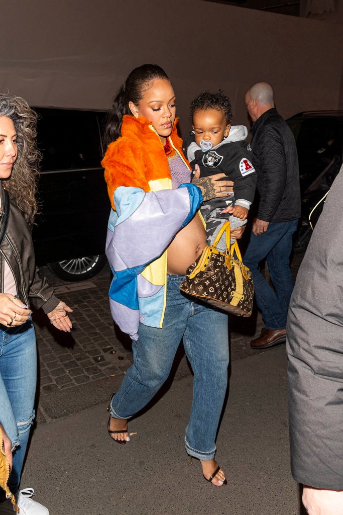 Rihanna, César Paris Restaurant, Son, Marni, Louis Vuitton, Agolde Jeans, Tom Ford Sandals
