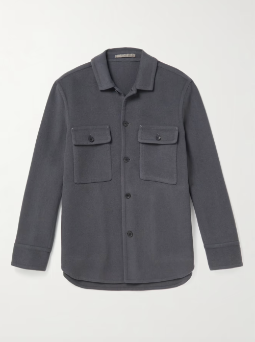 Mr. P Double-Faced Splitable Cashmere and Virgin Wool-Blend Overshirt