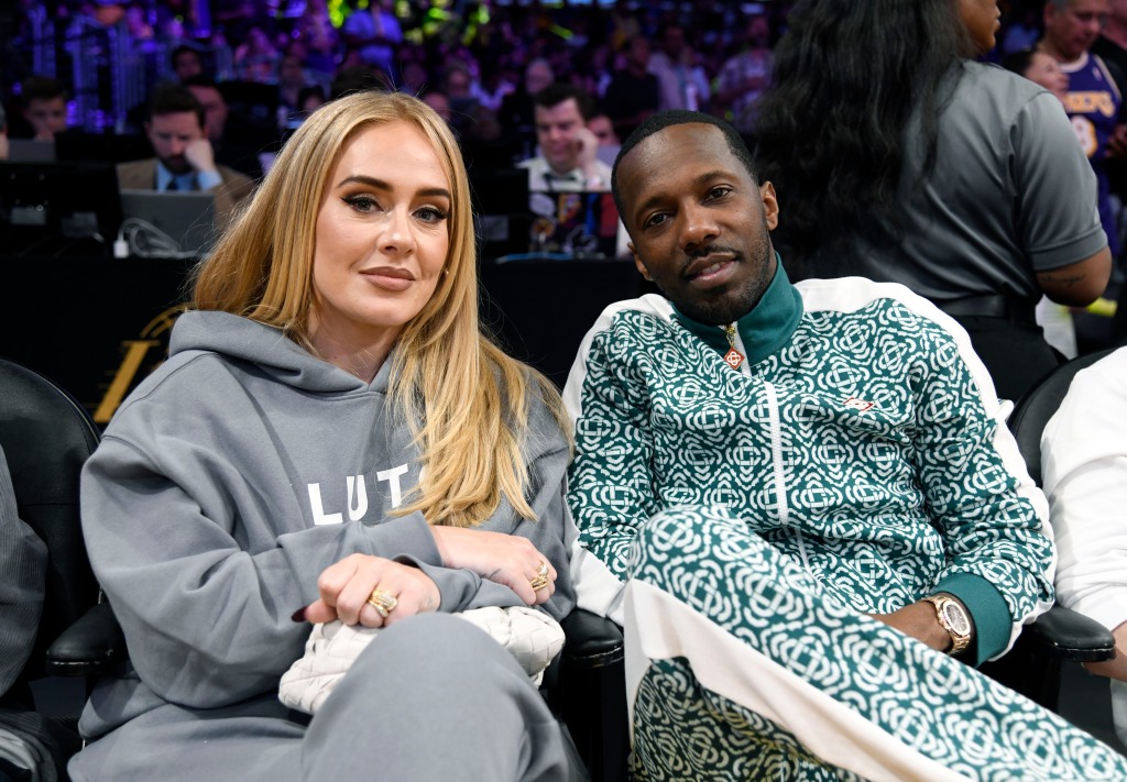 Adele and Rich Paul Go Sporty in Stylish Tracksuits for Lakers Game