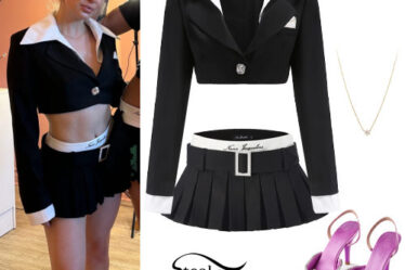 Alexa Losey: Cropped Blazer and Mini Skirt
