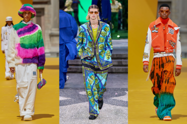 The spring 2023 men's runways displayed a wide array of colorful looks
