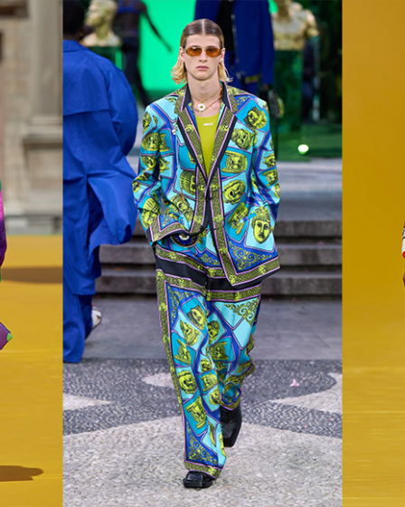 The spring 2023 men's runways displayed a wide array of colorful looks