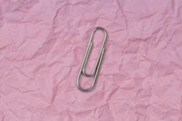 paper clip as collar stay