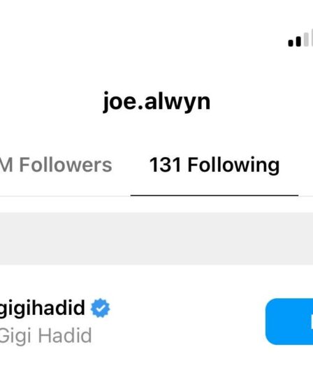 Joe Alwyn still follows gigi Hadid