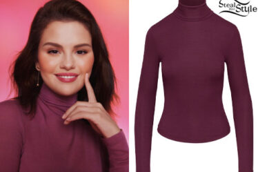 Selena Gomez: Long Sleeve Turtleneck Top