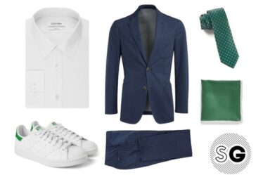 sneaker, suit with sneakers, stan smith, adidas, suit supply