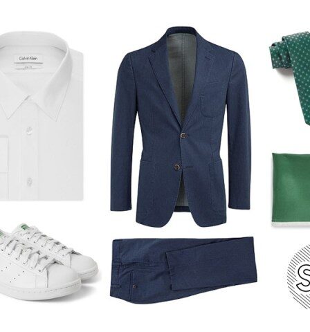 sneaker, suit with sneakers, stan smith, adidas, suit supply